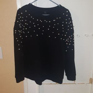 Halogen Crewneck Pearl Sweater